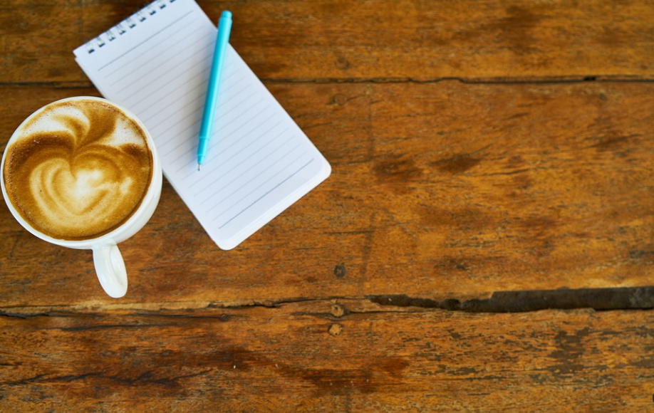 coffee and notebook
